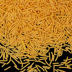 Gold Jimmies - Dairy Free Clean Lable Vegan Sprinkles Cake Decoration (Top 14 Allergen Free, Naturally Sourced Ingredients, Plant-based, Free From GMO, Hydrogenated Fat, Palm oil, BRC, Kosher, Halal & FDA)