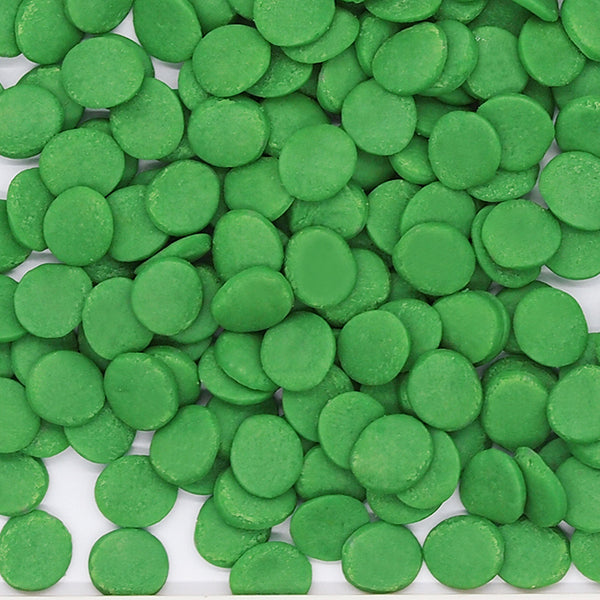 Green Confetti 10MM Big Sequins - Dairy Free Soya Free Halal Sprinkles