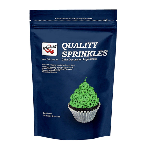 Green Confetti Angel Heart - Nuts Free Kosher Sprinkles For Cakes