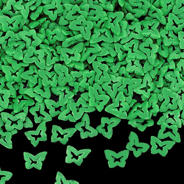 Green Confetti Butterfly - No Gluten No Nuts Sprinkles Cake Decoration