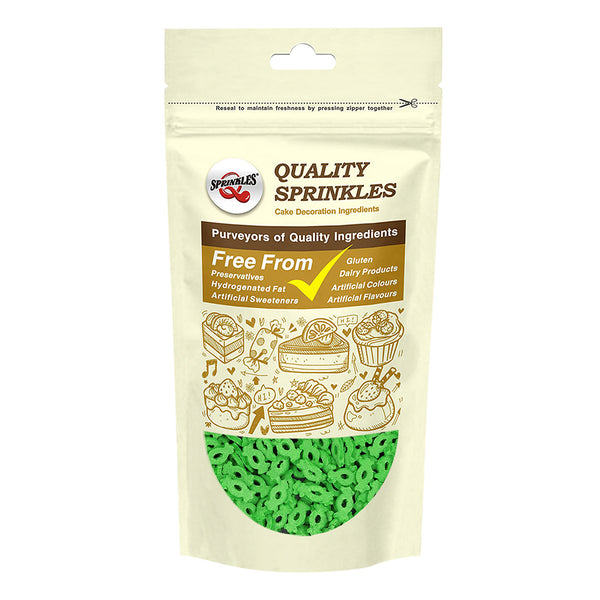 Green Confetti Candy - Soya Free Nuts Free Kosher Certified Sprinkles