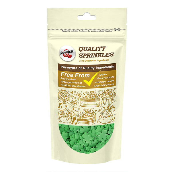 Green Confetti Clover - Soya Free Nuts Free Sprinkles Cake Decoration