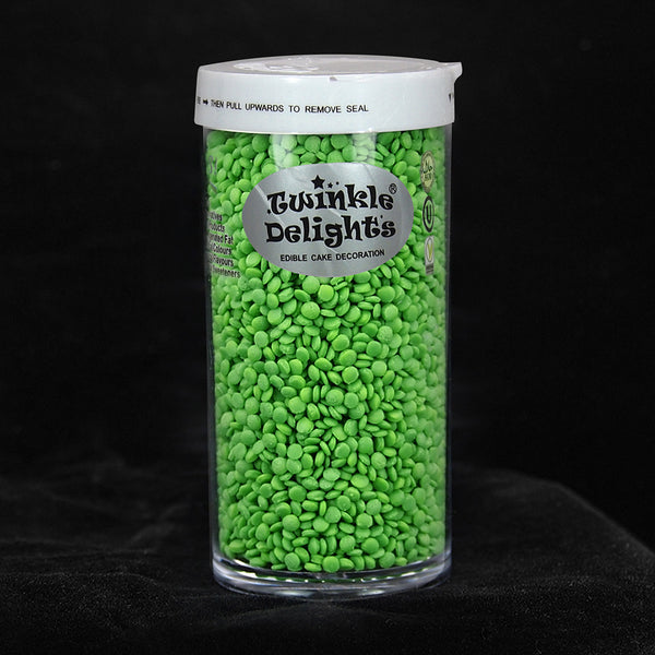 Green Confetti Dots - Dairy Free Gluten Free Vegan Sprinkles For Cake