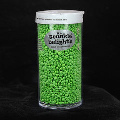 Green Confetti Dots - Dairy Free Gluten Free Vegan Sprinkles For Cake (Top 14 Allergen Free, Naturally Sourced Ingredients, Plant-based, Clean Label Free From GMO, Hydrogenated Fat, Palm oil, BRC, Kosher, Halal & FDA)