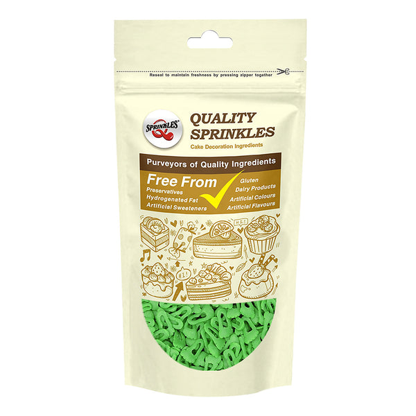 Green Confetti Footprint - Gluten Free Natural Ingredients Sprinkles