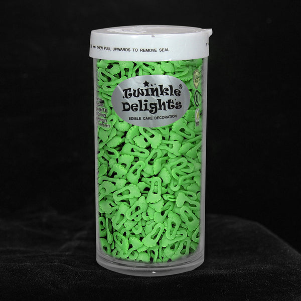 Green Confetti Footprint - Gluten Free Natural Ingredients Sprinkles