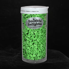Green Confetti Footprint - Gluten Free Natural Ingredients Sprinkles (Top 14 Allergen Free, Plant-based, Clean Label Free From GMO, Hydrogenated Fat, Palm oil, Certified Vegan, BRC, Kosher, Halal & FDA)
