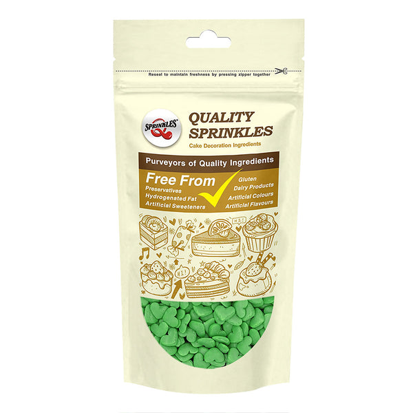Green Confetti Heart - Dairy Free No Gluten Sprinkles Cake Decoration