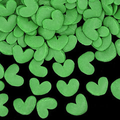 Green Confetti Super Heart - No Dairy Clean Label Sprinkles Cake Decor (Top 14 Allergen Free, Naturally Sourced Ingredients, Plant-based, Free From GMO, Hydrogenated Fat, Palm oil, Certified Vegan, BRC, Kosher, Halal & FDA)