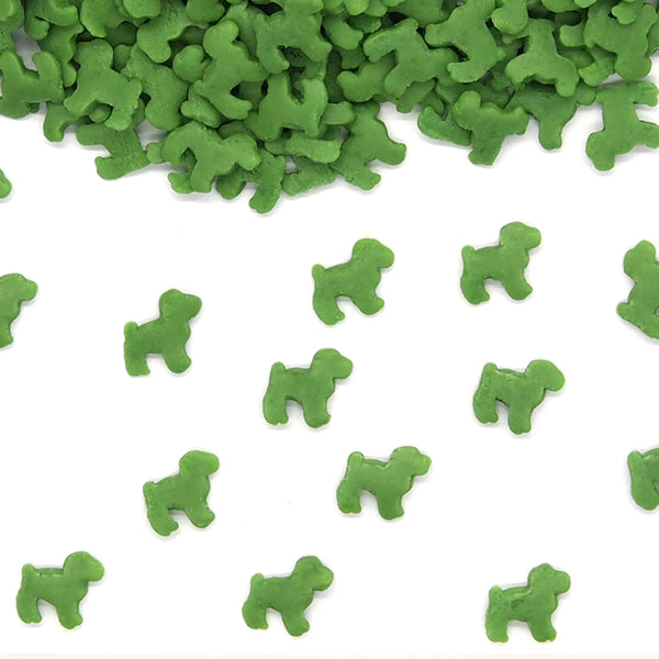 Green Confetti Dog- Soy Free Halal Certified Sprinkles Cake Decoration