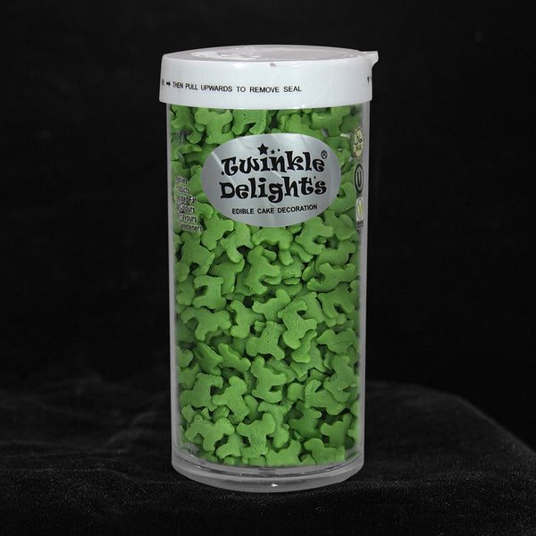 Green Confetti Dog- Soy Free Halal Certified Sprinkles Cake Decoration