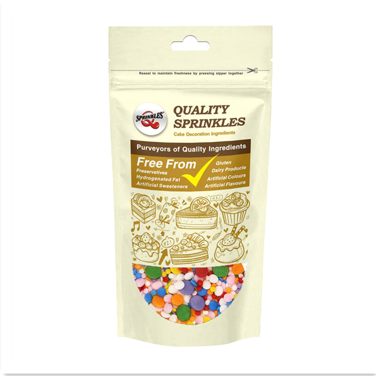 Lovely Sequins - Dairy Free Halal Certified Sprinkles Medley For Cake