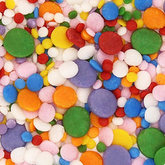 Lovely Sequins - Dairy Free Halal Certified Sprinkles Medley For Cake (Top 14 Allergen Free, Naturally Sourced Ingredients, Plant-based, Clean Label Free From GMO, Hydrogenated Fat, Palm oil, Vegan, BRC, Kosher & FDA)