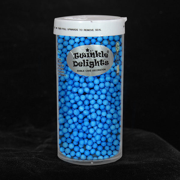 Matt Blue 3mm Pearls - Nut Free Clean Label Sprinkles Cake Decoration