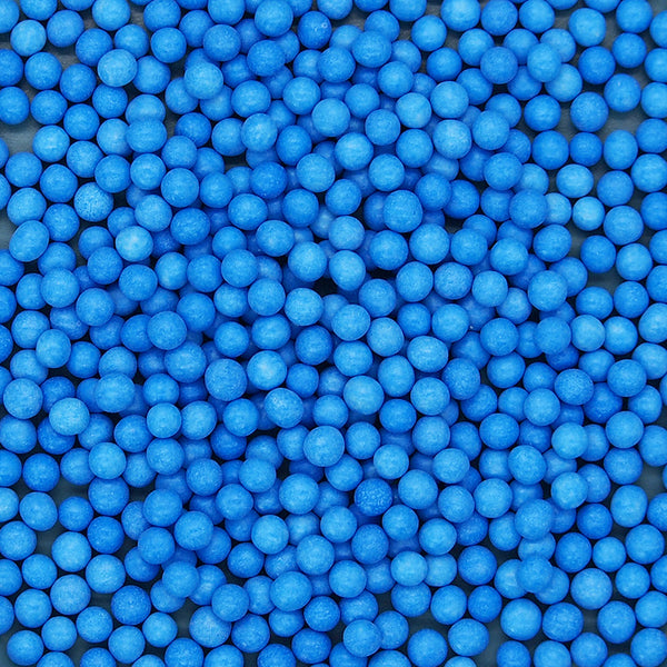 Matt Blue 3mm Pearls - Nut Free Clean Label Sprinkles Cake Decoration