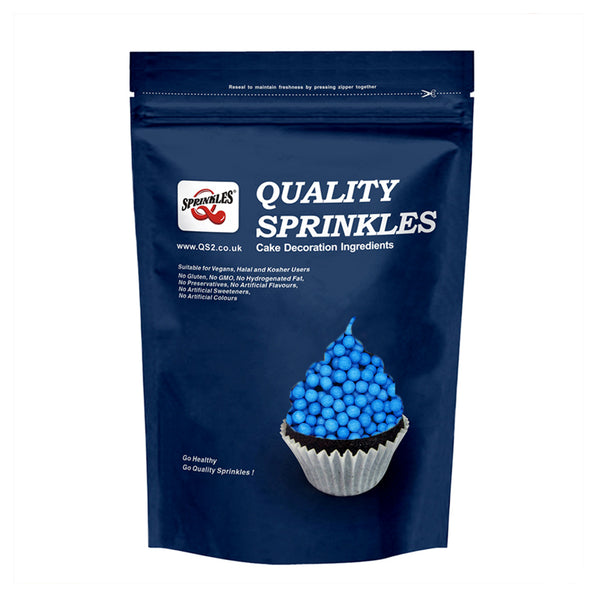 Matt Blue 4mm Pearls - Dairy Free Nuts Free Sprinkles Cake Decoration