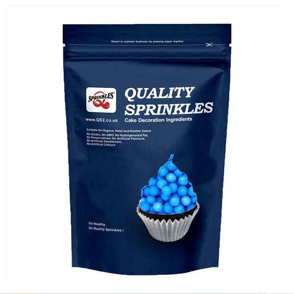 Matt Blue 6mm Pearls - Nut Free Clean Label Sprinkles Cake Decoration