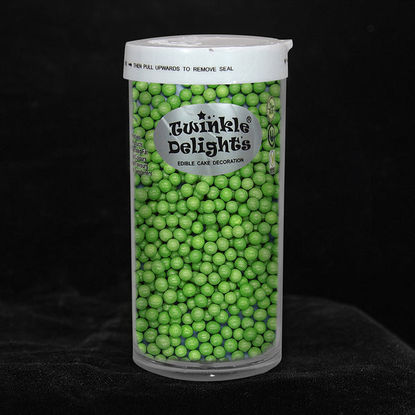 Matt Green 3mm Pearls - Soy Free Dairy Free Sprinkles Cake Decoration