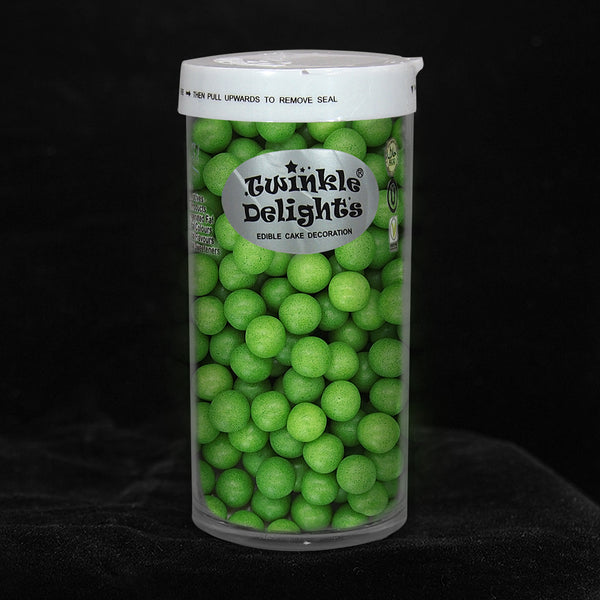 Matt Green 6mm Pearls - Soy Free Dairy Free Vegan Sprinkles For Cakes
