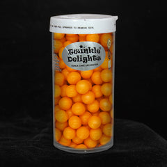 Matt Orange 8mm Pearls - Soya Free Natural Ingredients Vegan Sprinkles (Top 14 Allergen Free, Plant-based, Clean Label Free From GMO, Hydrogenated Fat, Palm oil, BRC, Kosher, Halal & FDA)