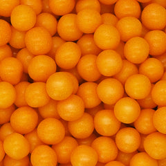 Matt Orange 8mm Pearls - Soya Free Natural Ingredients Vegan Sprinkles (Top 14 Allergen Free, Plant-based, Clean Label Free From GMO, Hydrogenated Fat, Palm oil, BRC, Kosher, Halal & FDA)