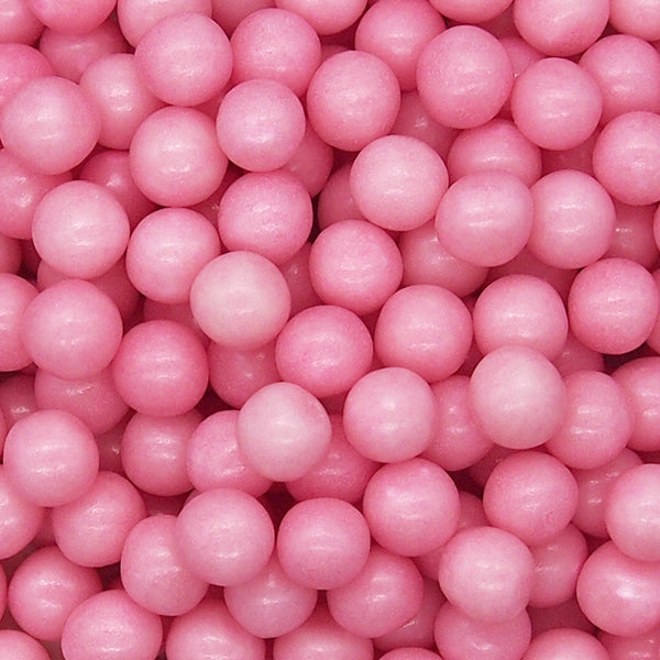 Matt Pink 6mm Pearls - Dairy Free Kosher Certified Sprinkles For Cakes