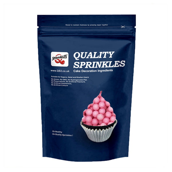 Matt Pink 6mm Pearls - Dairy Free Kosher Certified Sprinkles For Cakes
