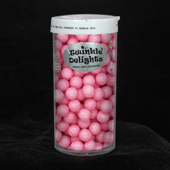 Matt Pink 6mm Pearls - Dairy Free Kosher Certified Sprinkles For Cakes (Top 14 Allergen Free, Naturally Sourced Ingredients, Plant-based, Clean Label Free From GMO, Hydrogenated Fat, Palm oil, Vegan, BRC, Halal & FDA)