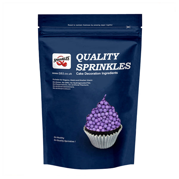 Matt Purple 4mm Pearls -Soya Free Dairy Free Halal Certified Sprinkles