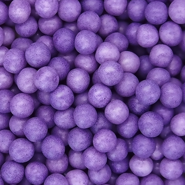 Matt Purple 6mm Pearls - Soya Free Halal Certified Sprinkles For Cakes