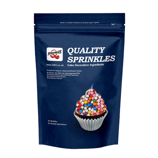 Matt Rainbow 3mm Pearls - No Nut Clean Label Sprinkles Cake Decoration
