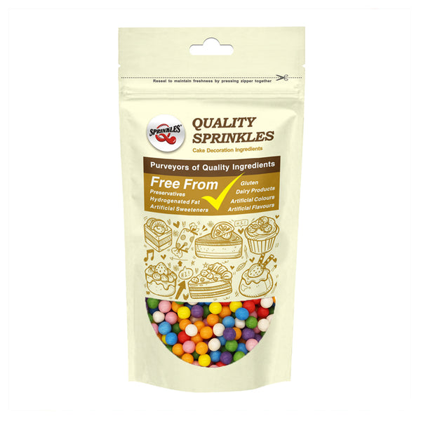 Matt Rainbow 6mm Pearls - No Nut No Gluten Kosher Certified Sprinkles