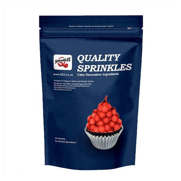 Matt Red 6mm Pearls - Soya Free Kosher Certified Sprinkles Cake Decor