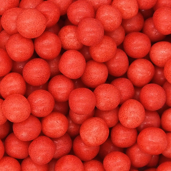 Matt Red 8mm Pearls - Clean Label Vegan Sprinkles Cake Decorations