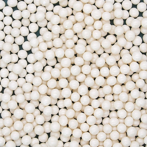 Matt White 4mm Pearls - Dairy Free Soya Free Sprinkles Cake Decoration