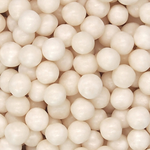 Matt White 8mm Pearls - No Soy No Nuts Vegan Sprinkles Cake Decoration