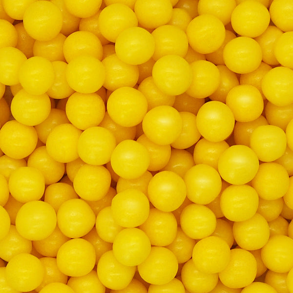 Matt Yellow 6mm Pearls - Nut Free Natural Ingredients Sprinkles 4 Cake