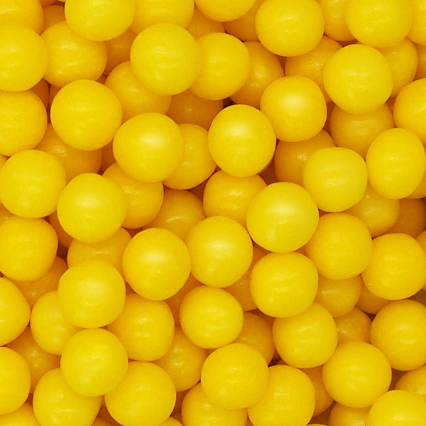 Matt Yellow 8mm Pearls - Dairy Free Nut Free Sprinkles Cake Decoration