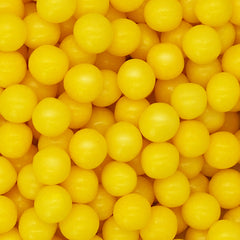 Matt Yellow 8mm Pearls - Dairy Free Nut Free Sprinkles Cake Decoration (Top 14 Allergen Free, Naturally Sourced Ingredients, Plant-based, Clean Label Free From GMO, Hydrogenated Fat, Palm oil, Certified Vegan, BRC, Kosher, Halal & FDA)