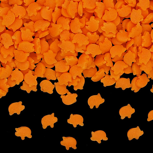 Orange Confetti Pig - No Gluten Clean Label Sprinkles Cake Decoration