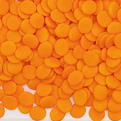 Orange Confetti 10MM Big Sequins - Halal Natural Ingredients Sprinkles (Top 14 Allergen Free, Plant-based, Clean Label Free From GMO, Hydrogenated Fat, Palm oil, Certified Vegan, BRC, Kosher & FDA)