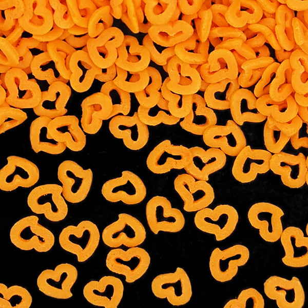 Orange Confetti Angel Heart - Gluten Free Dairy Free Halal Sprinkles