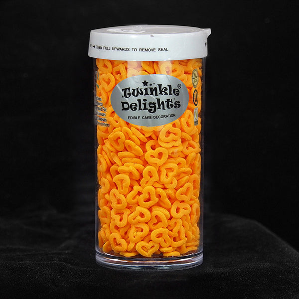 Orange Confetti Angel Heart - Gluten Free Dairy Free Halal Sprinkles