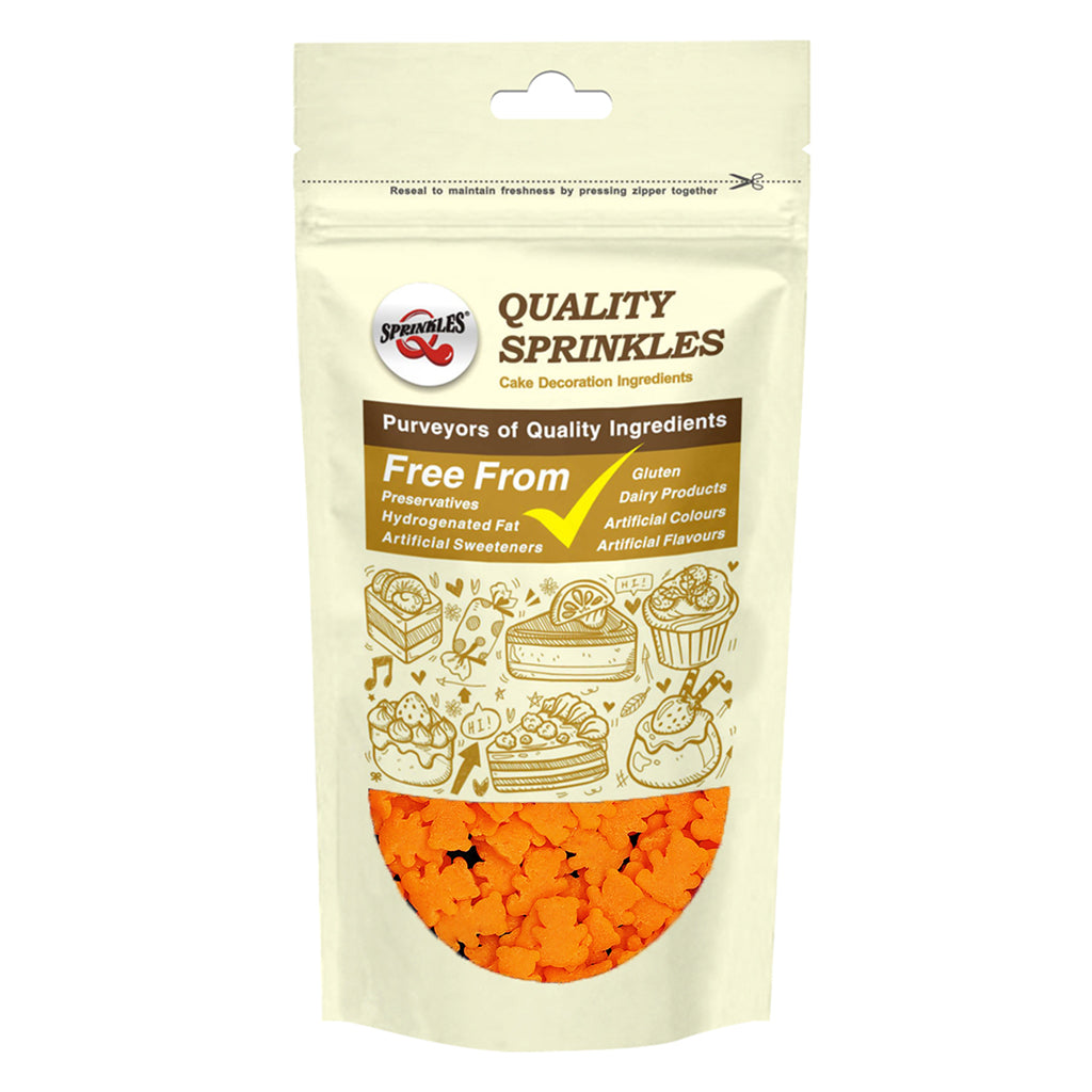 Orange Confetti Bear - Gluten Free Natural Ingredients Sprinkles