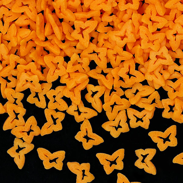 Orange Confetti Butterfly - Clean Label Sprinkles Cake Decoration