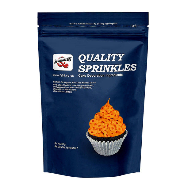 Orange Confetti Candy - Dairy Free Kosher Certified Sprinkles For Cake