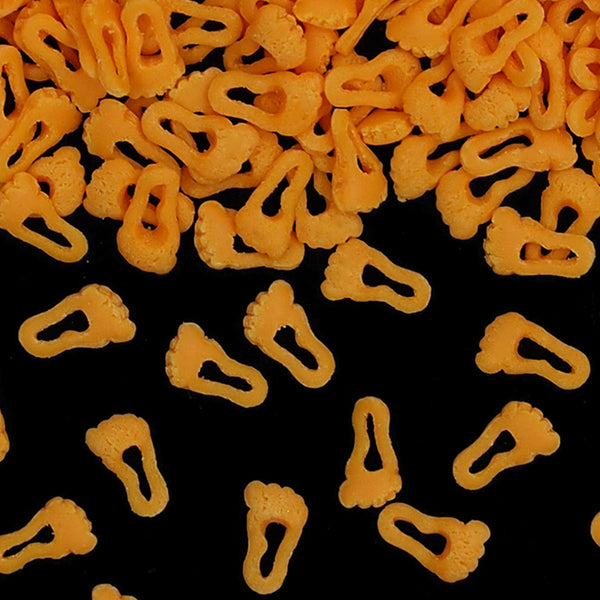 Orange Confetti Footprint - No Dairy No Soy Kosher Certified Sprinkles