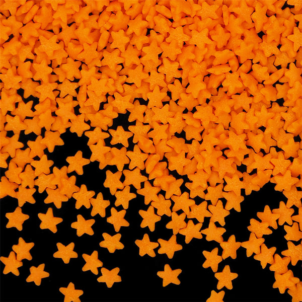 Orange Confetti Star - Gluten Free Natural Ingredients Vegan Sprinkles