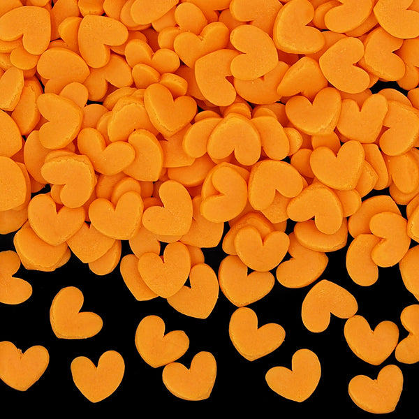 Orange Confetti Super Heart -No Gluten Vegan Sprinkles Cake Decoration