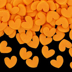Orange Confetti Super Heart -No Gluten Vegan Sprinkles Cake Decoration (Top 14 Allergen Free, Naturally Sourced Ingredients, Plant-based, Clean Label Free From GMO, Hydrogenated Fat, Palm oil, BRC, Kosher, Halal & FDA)